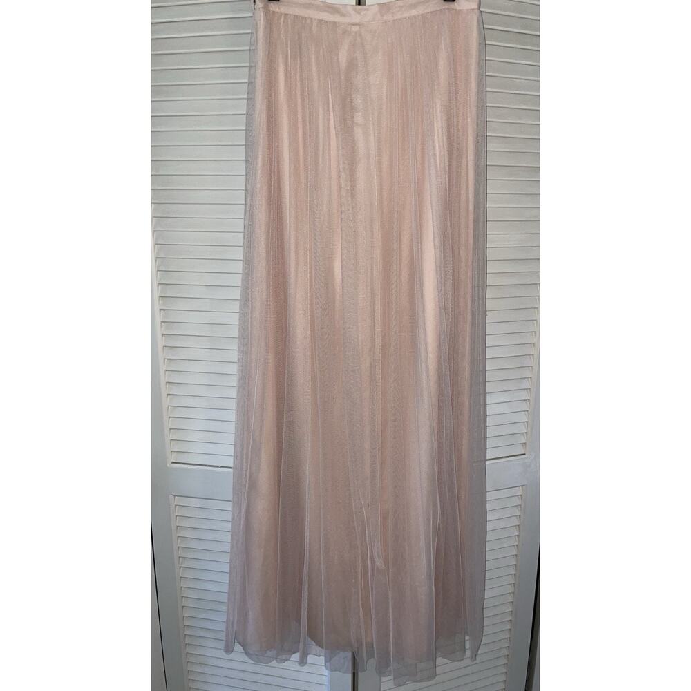 Jenny Yoo Collection Louise Tulle Maxi Skirt Dusty Pink Formal Glam Wedding SZ 6
